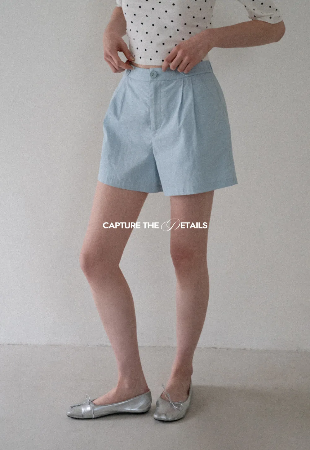 High Waist Pleated Tailored Shorts