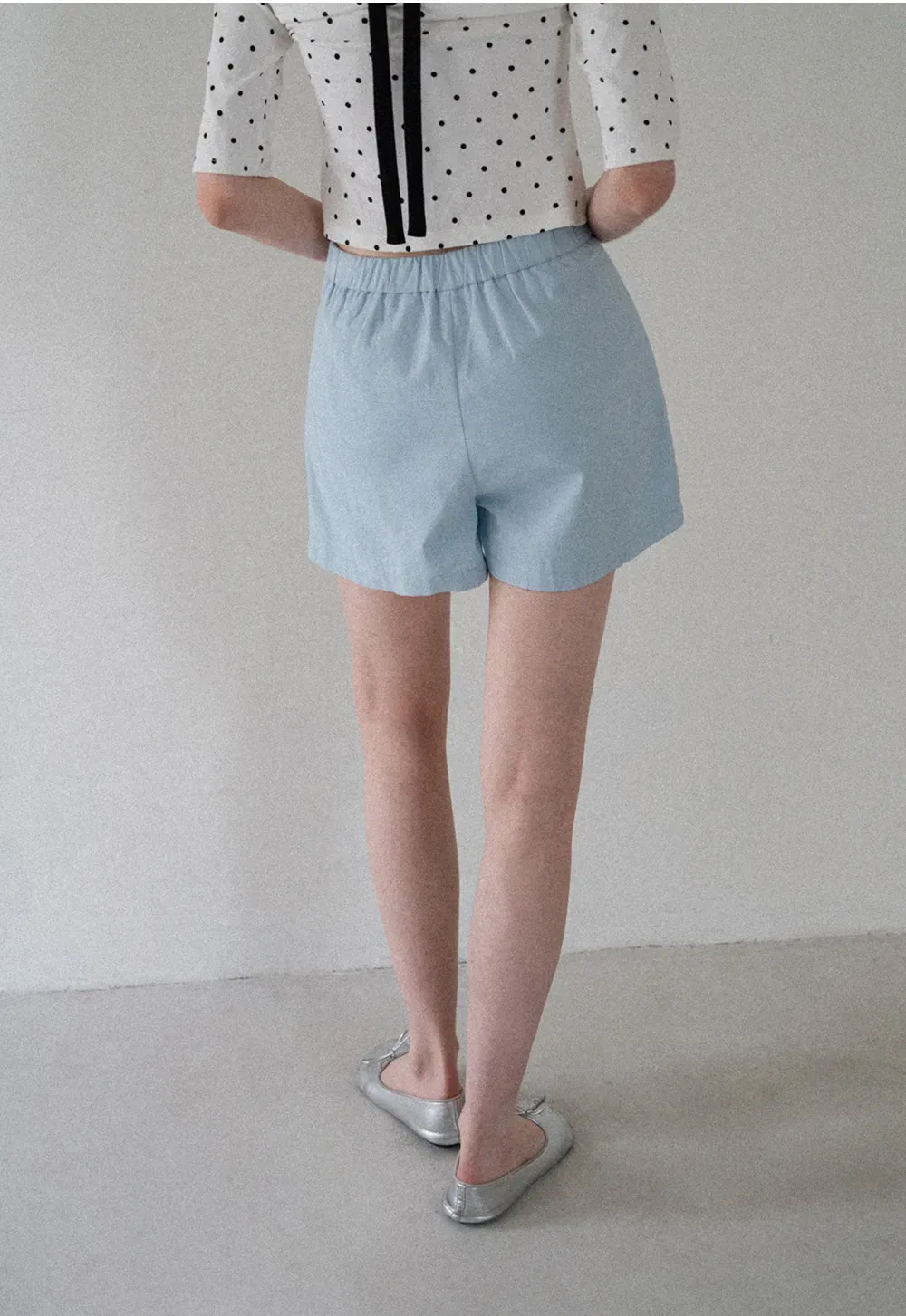 High Waist Pleated Tailored Shorts