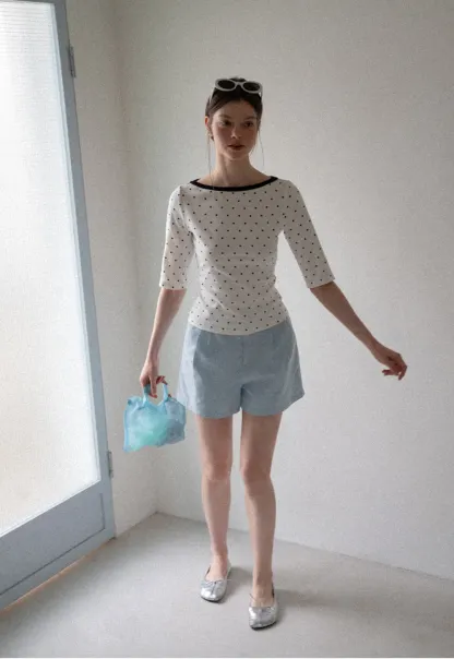 High Waist Pleated Tailored Shorts