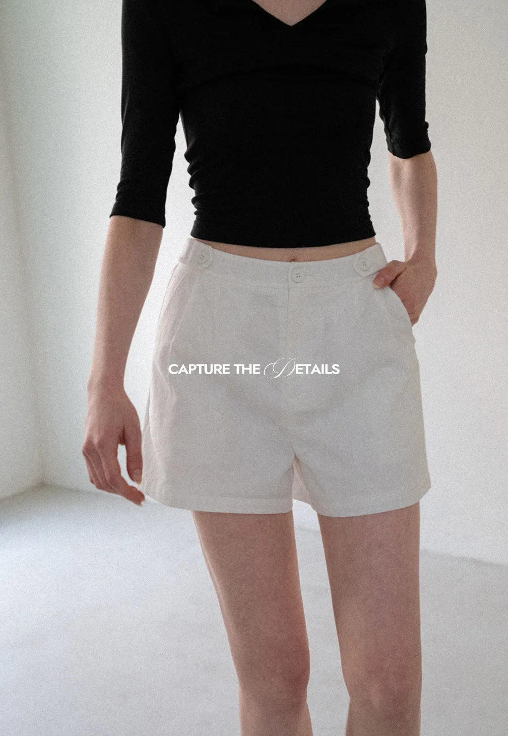 High Waist Pleated Tailored Shorts