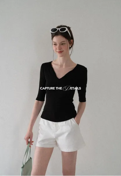 High Waist Pleated Tailored Shorts
