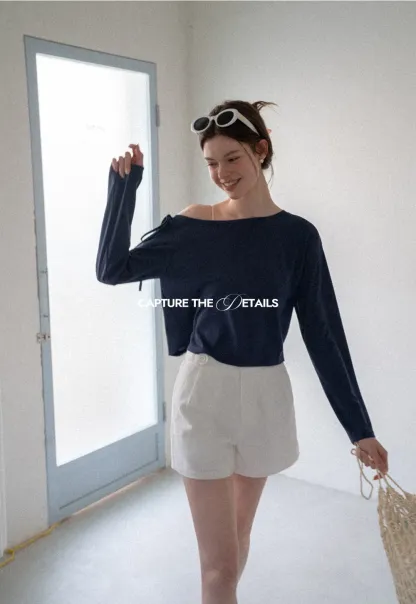 High Waist Pleated Tailored Shorts