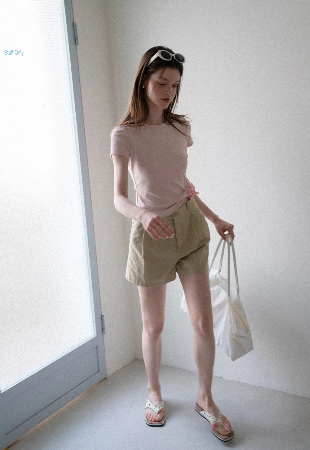 High Waist Pleated Tailored Shorts