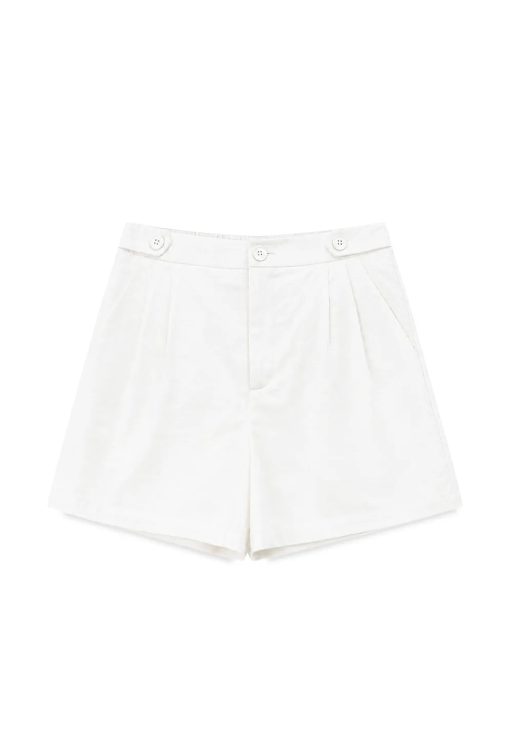 High Waist Pleated Tailored Shorts