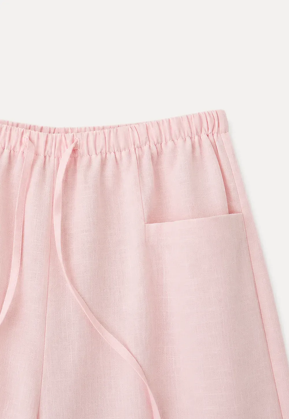 Wide Leg Drawstring Casual Pants