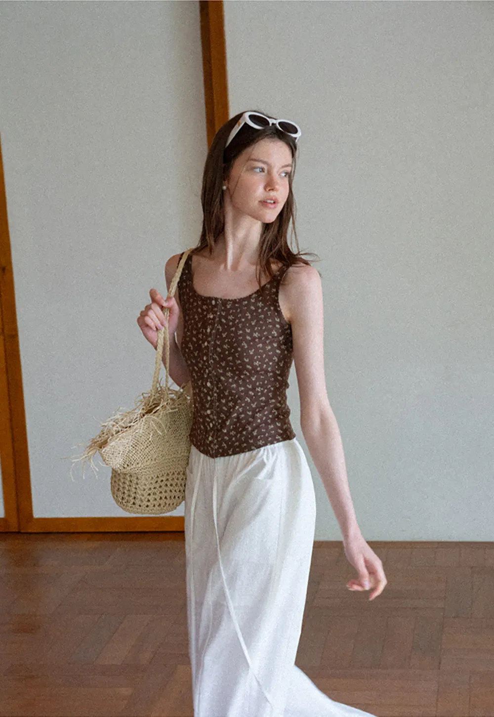 Wide Leg Drawstring Casual Pants