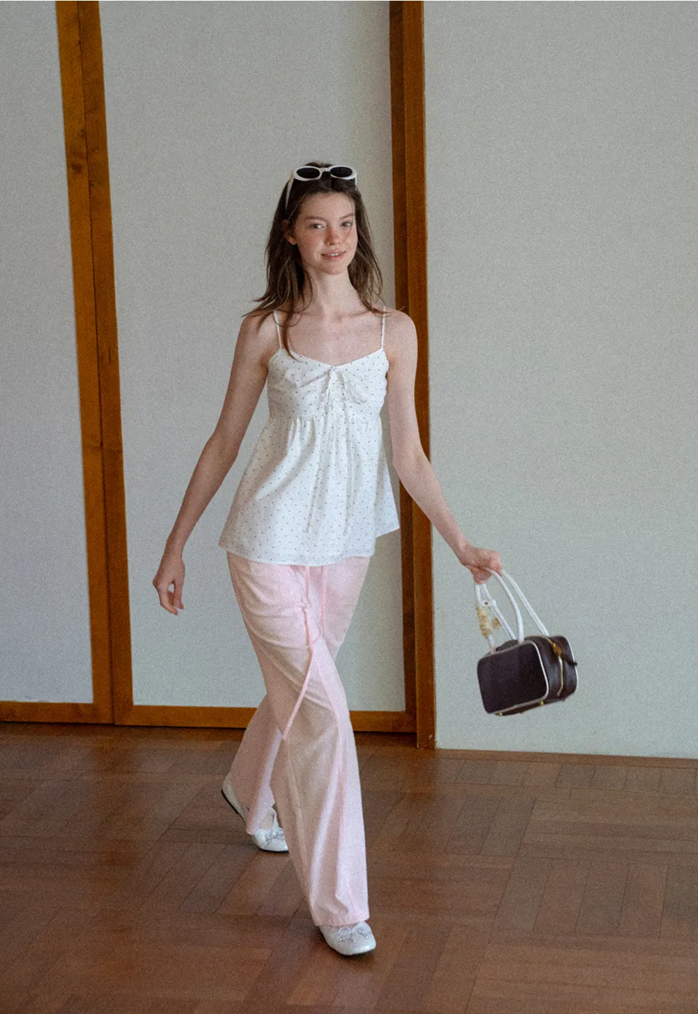 Wide Leg Drawstring Casual Pants
