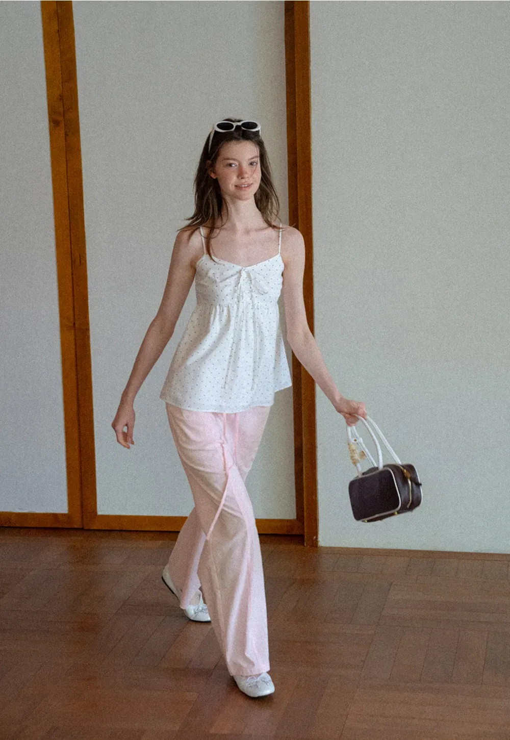Wide Leg Drawstring Casual Pants