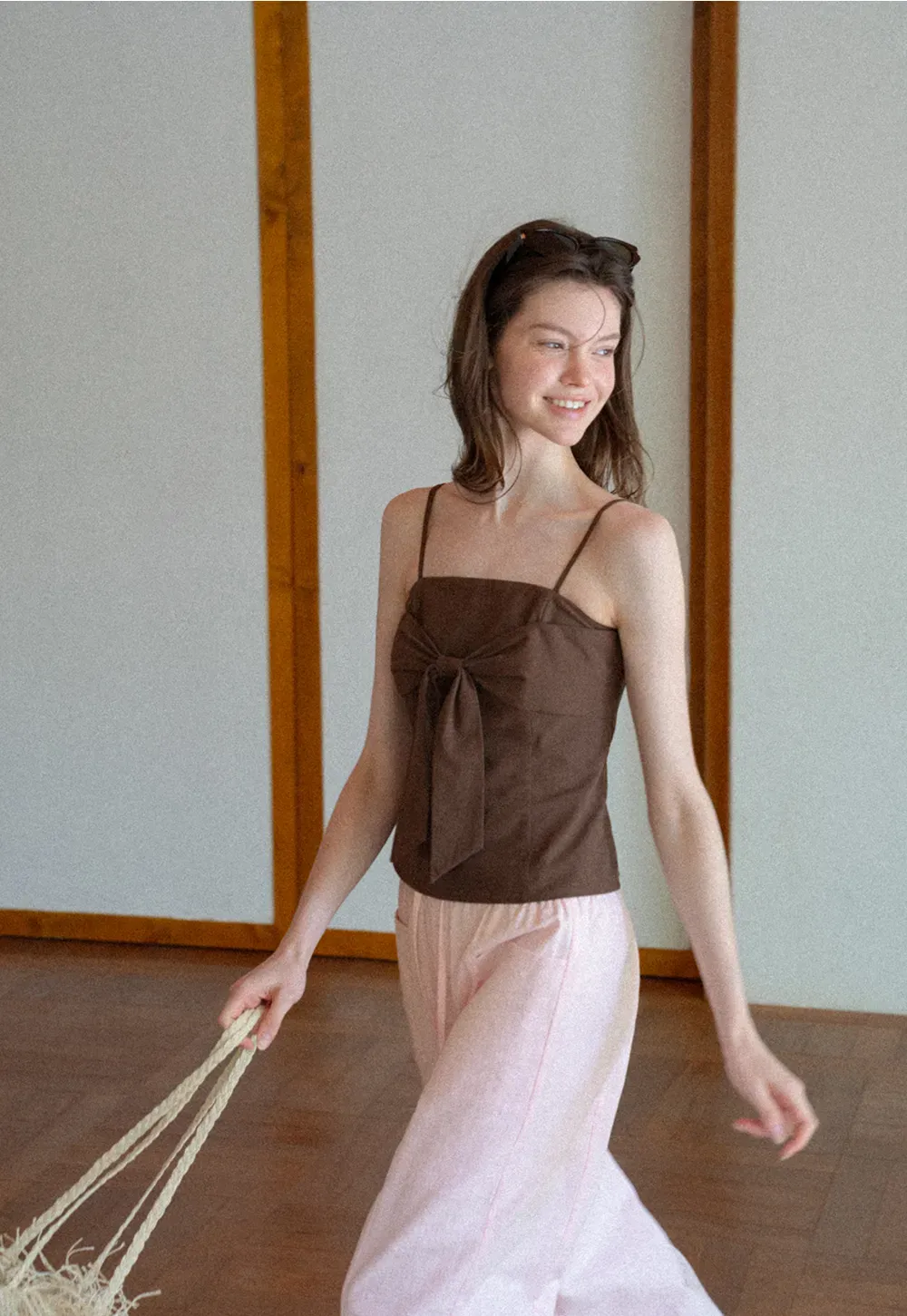 Wide Leg Drawstring Casual Pants