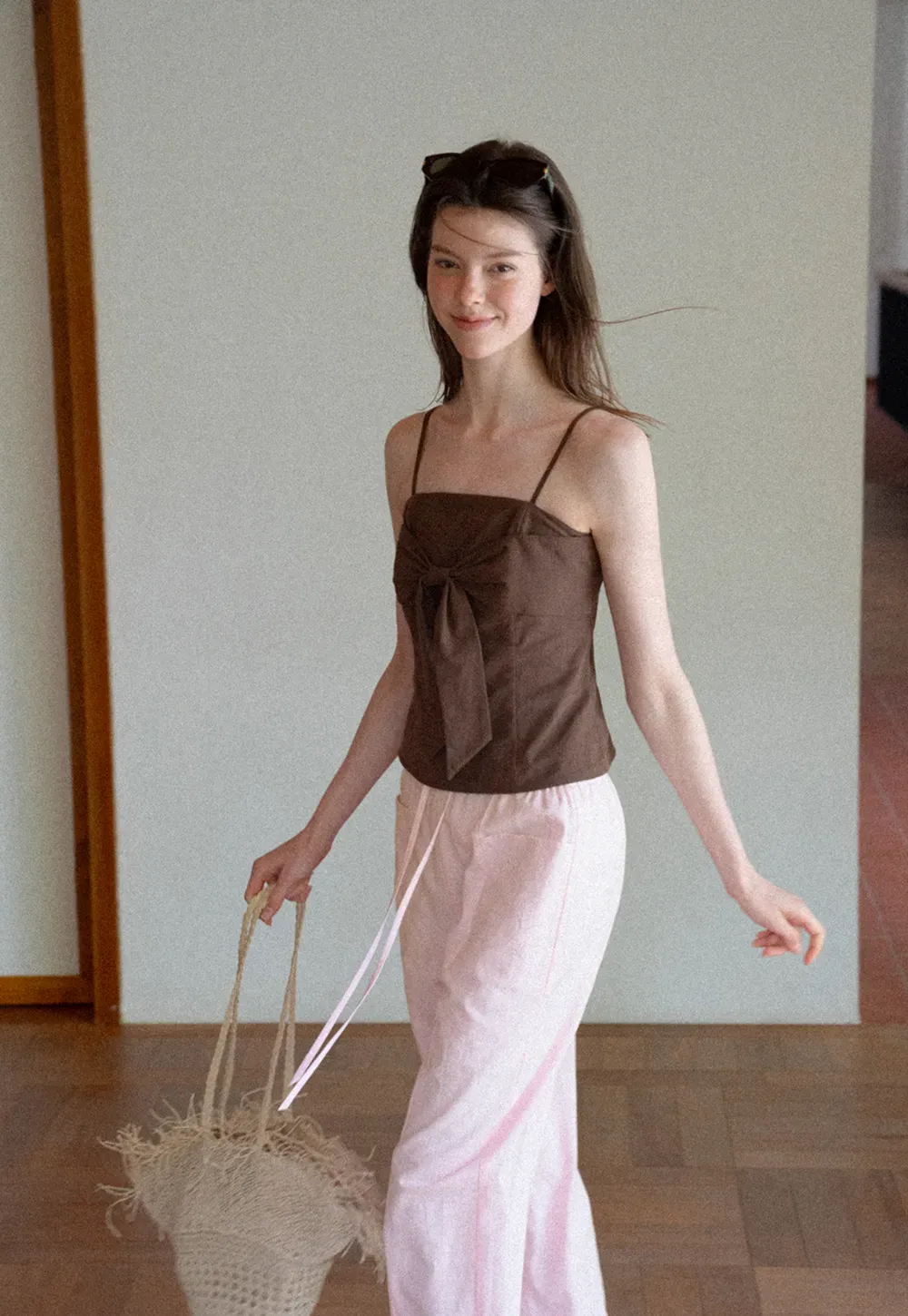Wide Leg Drawstring Casual Pants