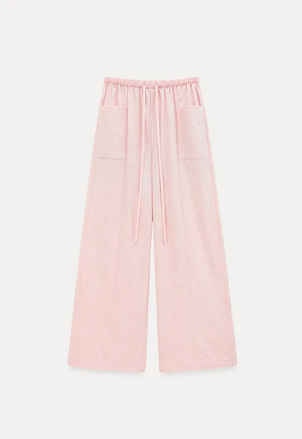 Wide Leg Drawstring Casual Pants