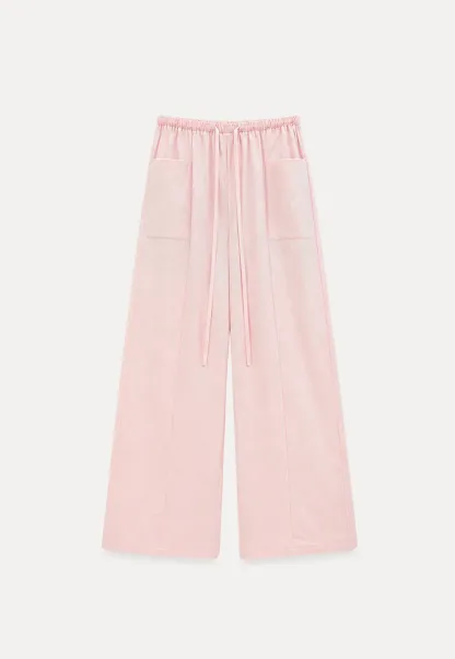 Wide Leg Drawstring Casual Pants