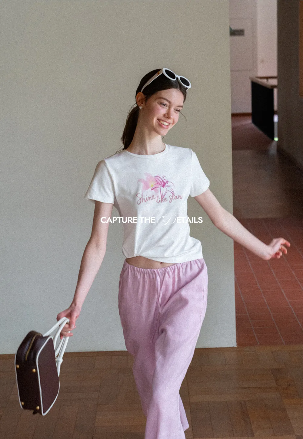 Drawstring Waist Wide Leg Casual Pants