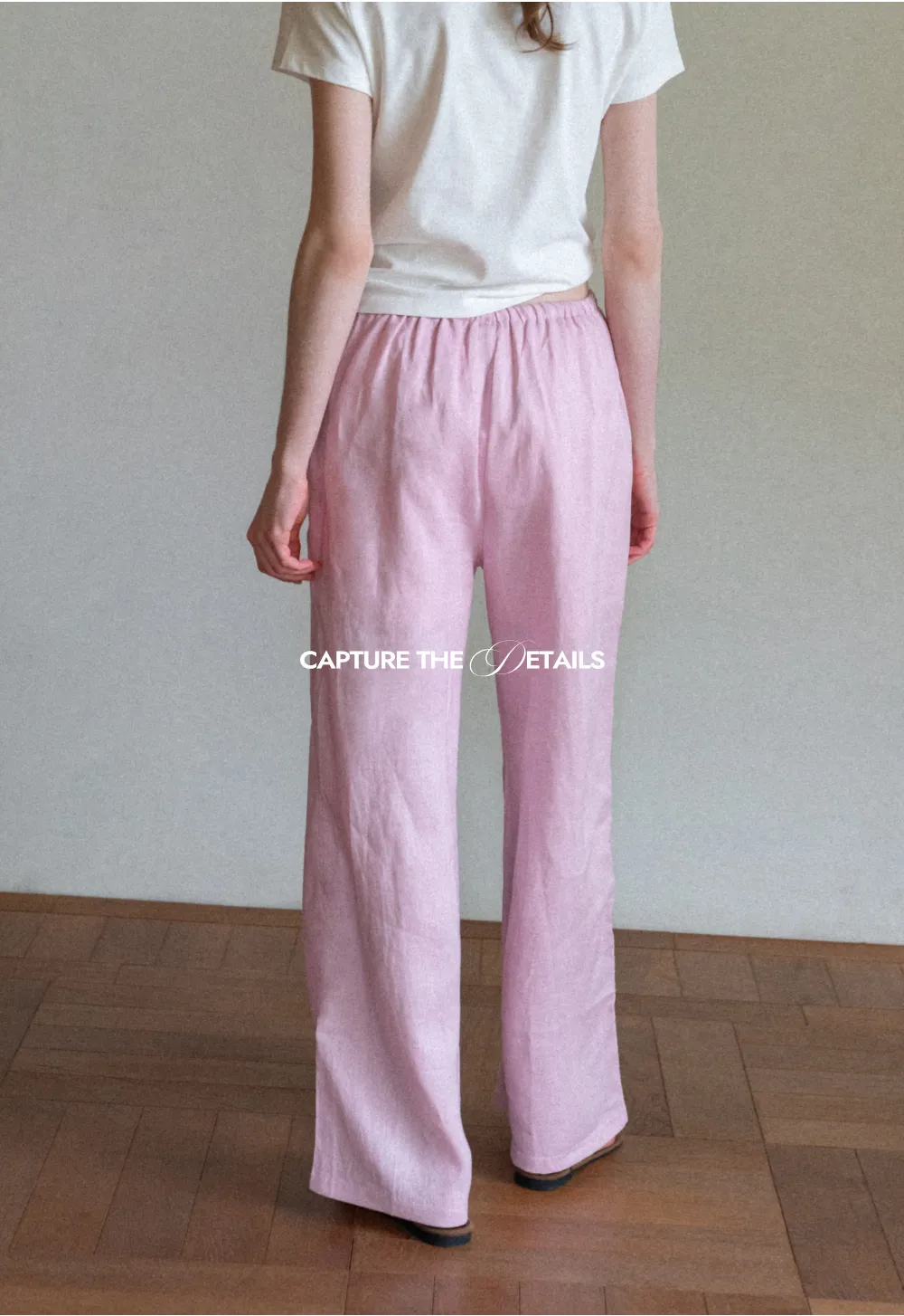 Drawstring Waist Wide Leg Casual Pants