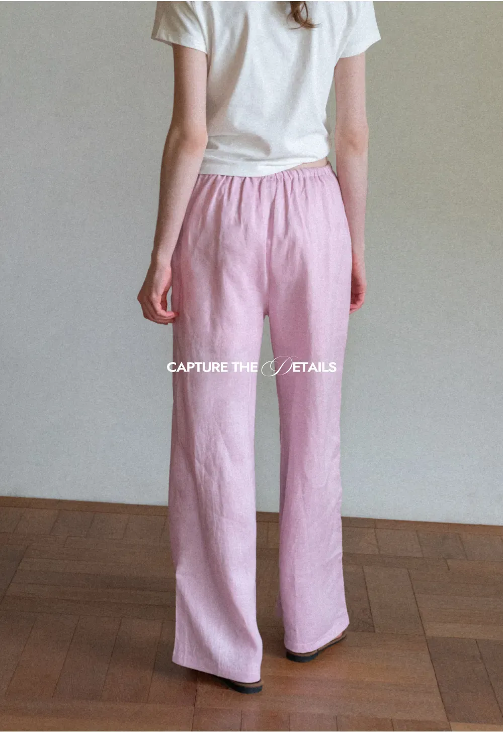 Drawstring Waist Wide Leg Casual Pants
