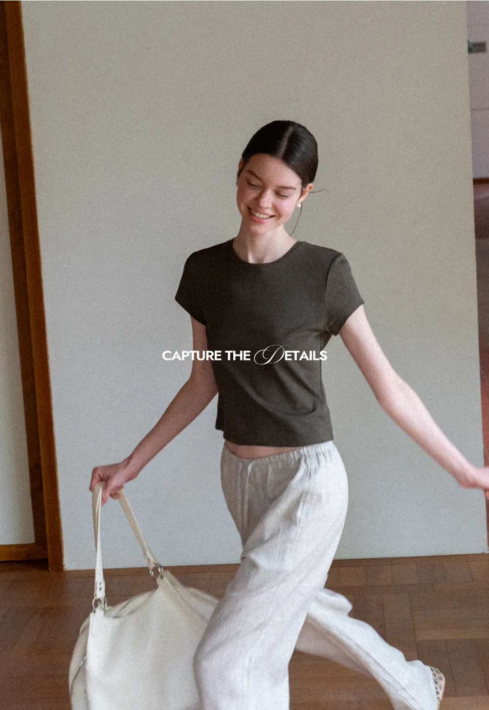Drawstring Waist Wide Leg Casual Pants