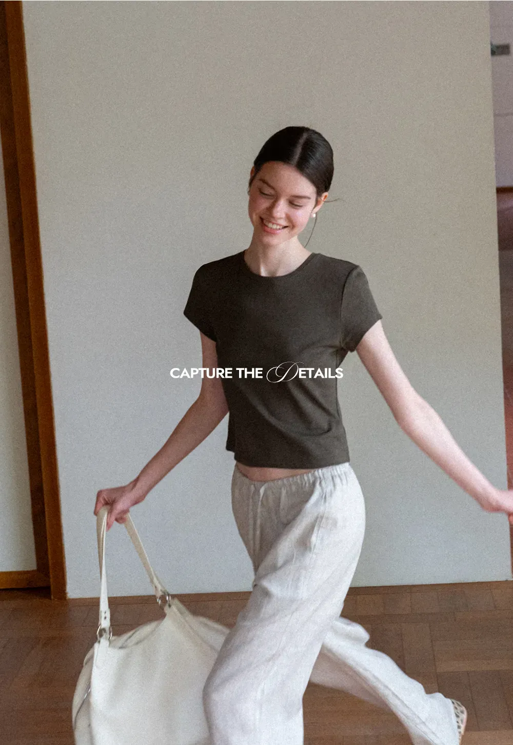 Drawstring Waist Wide Leg Casual Pants