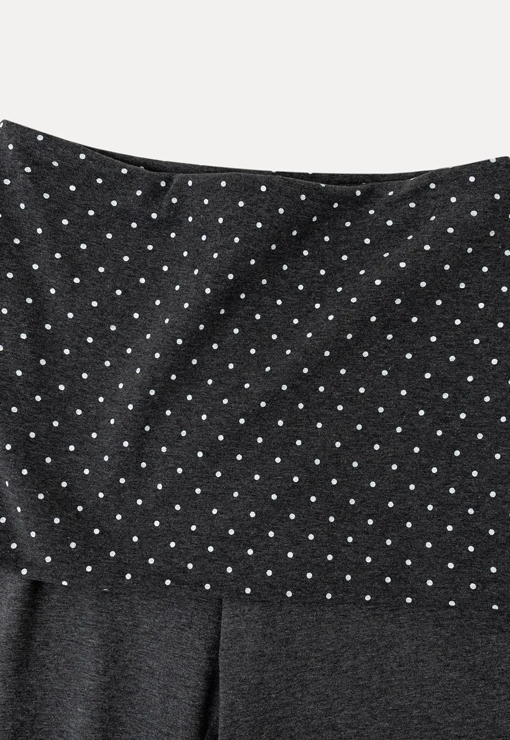 Polka Dot Overlay High Waist Wide Leg Casual Pants