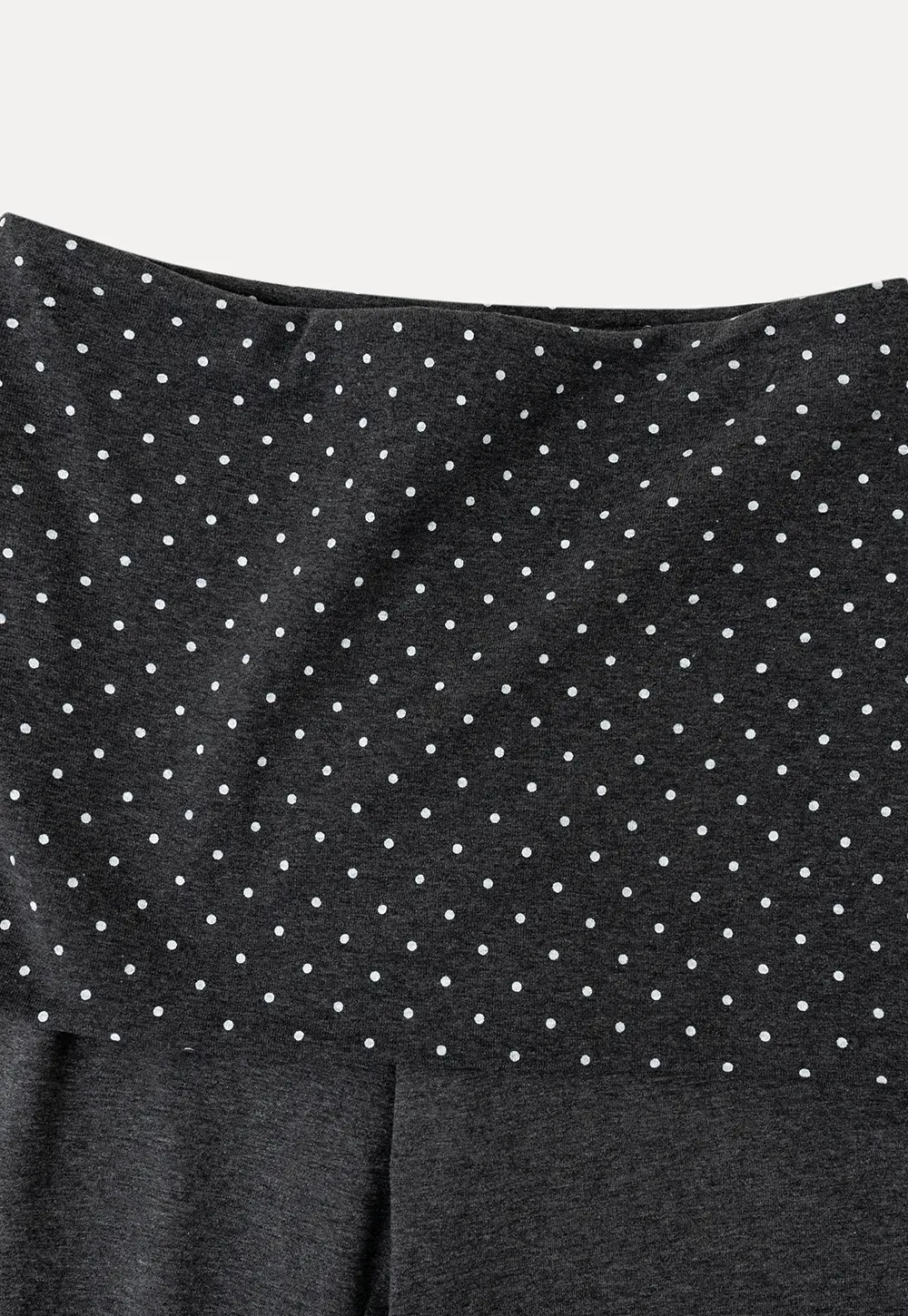 Polka Dot Overlay High Waist Wide Leg Casual Pants
