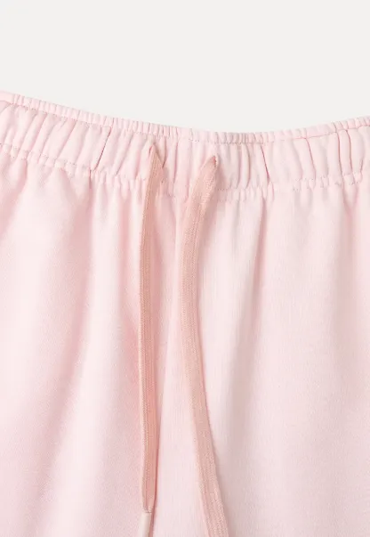 Pantalon décontracté court à jambes larges et taille élastiquée avec cordon de serrage