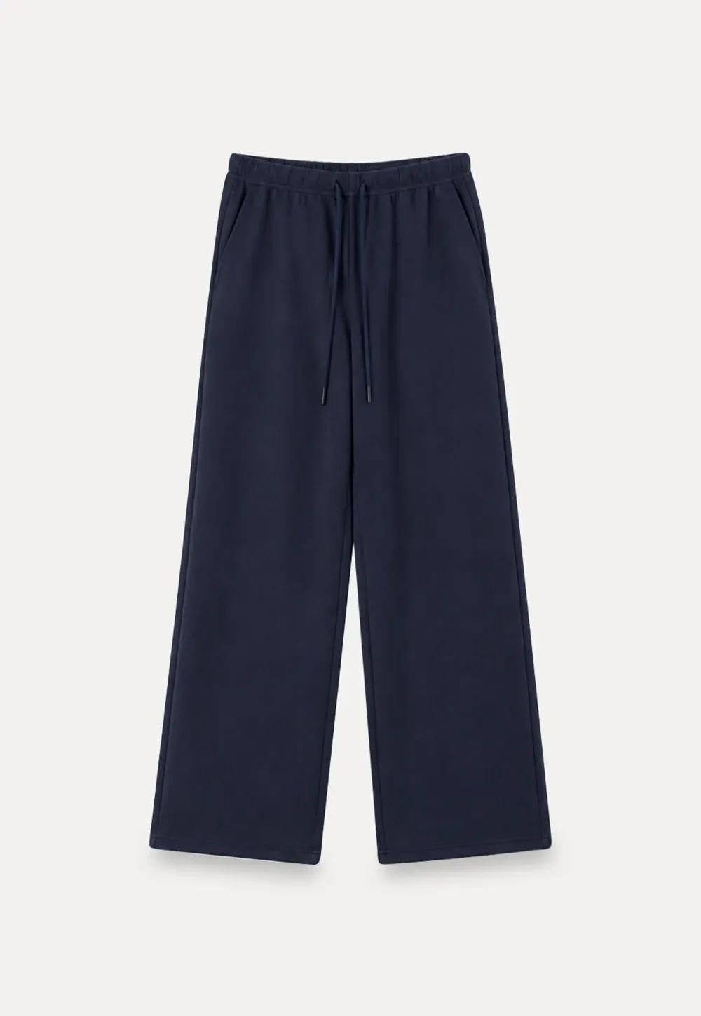 Freizeithose mit hohem Bund und Kordelzug, ausgestelltem Bein