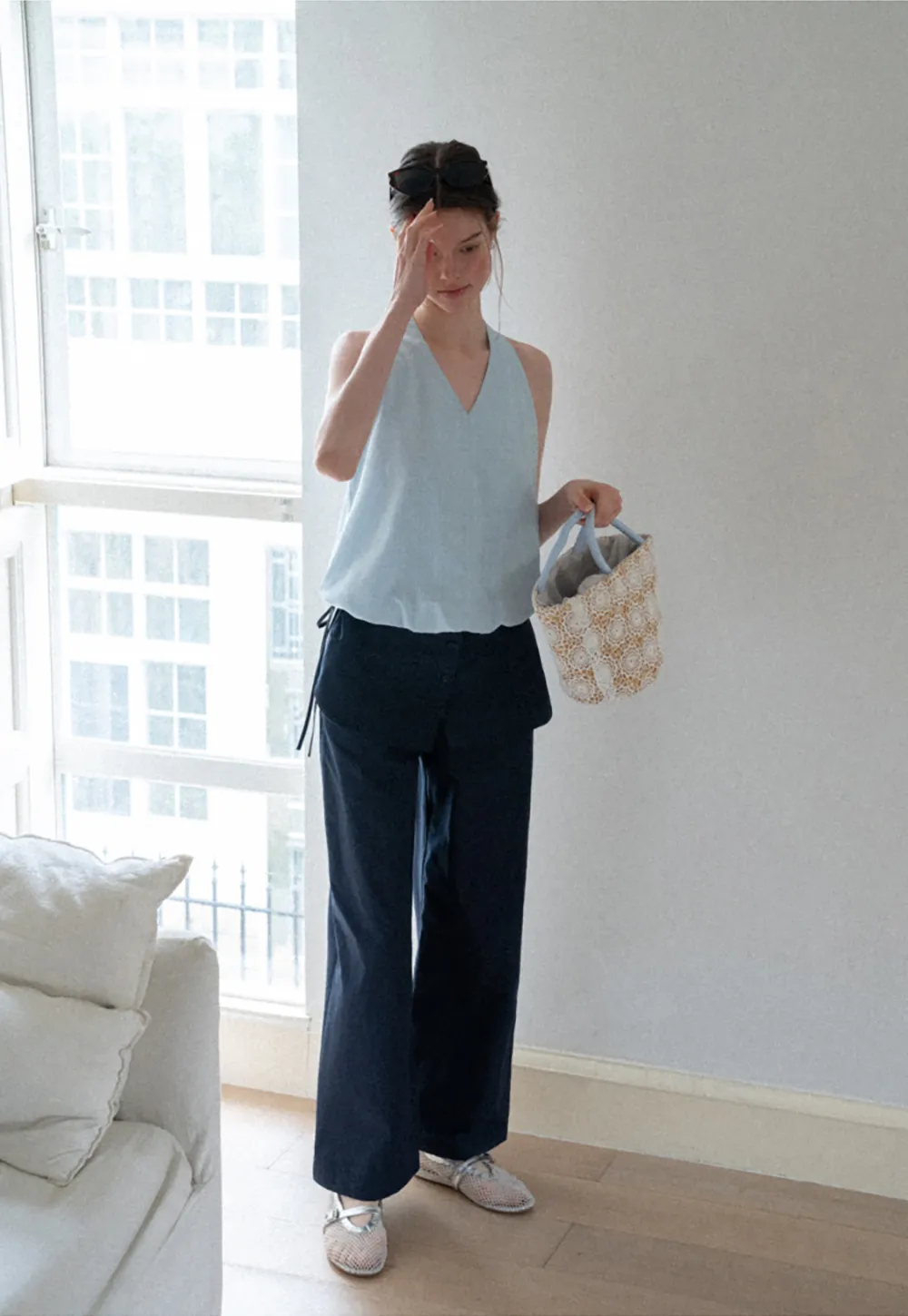 High Waist Wide Leg Casual Pants