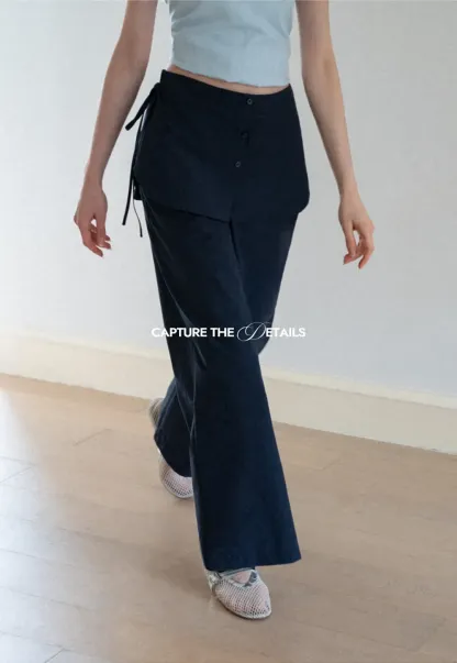 High Waist Wide Leg Casual Pants
