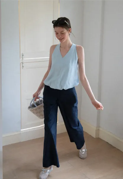 High Waist Wide Leg Casual Pants