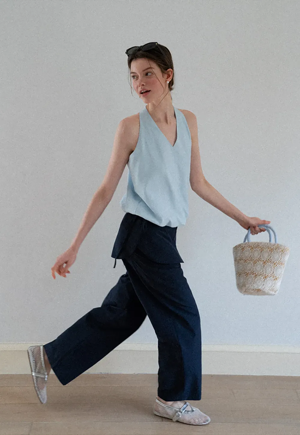 High Waist Wide Leg Casual Pants