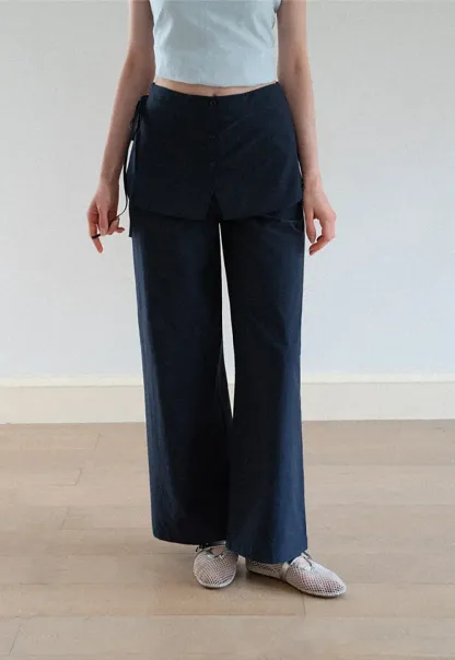 High Waist Wide Leg Casual Pants
