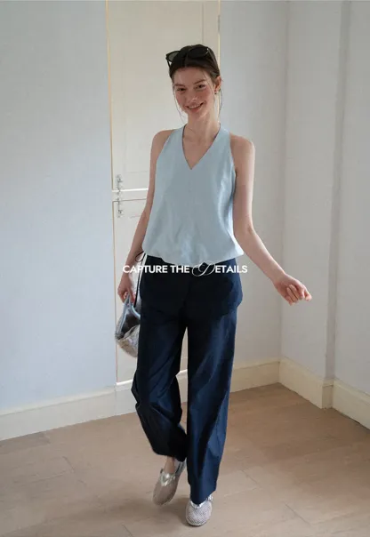 High Waist Wide Leg Casual Pants