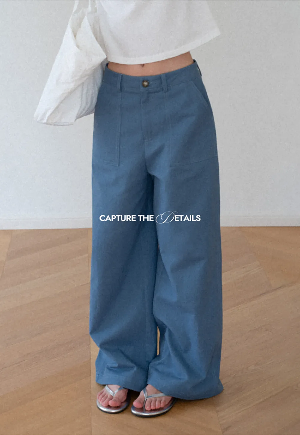 High Waist Wide Leg Pleated Casual Pants