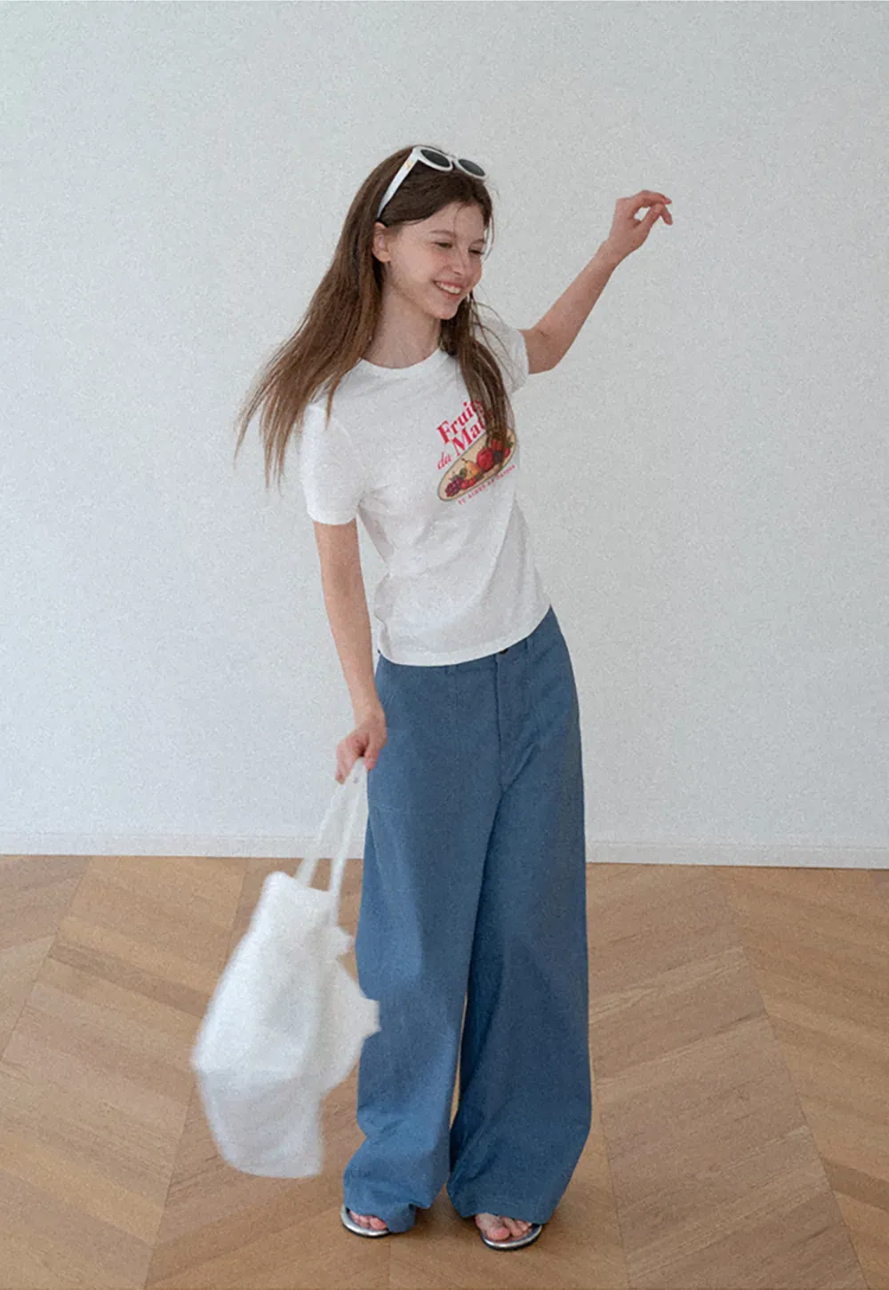 High Waist Wide Leg Pleated Casual Pants