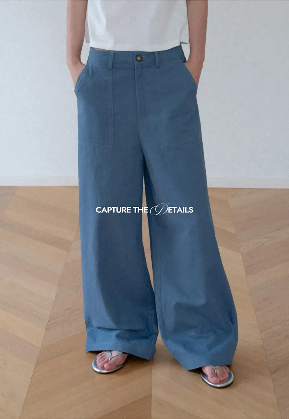 High Waist Wide Leg Pleated Casual Pants