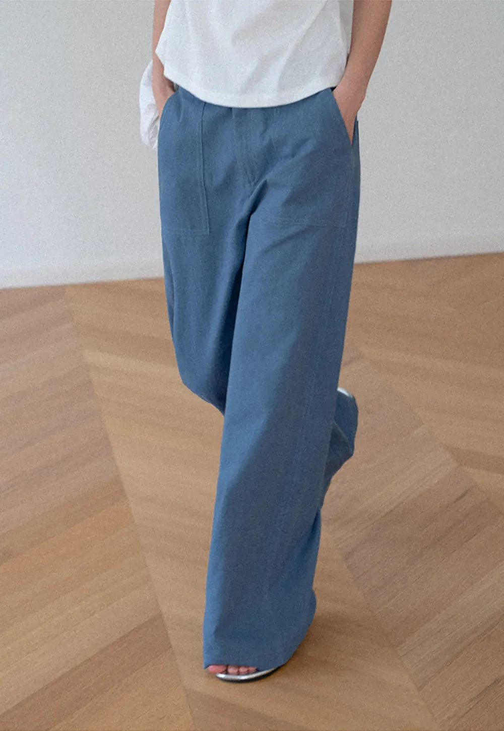 High Waist Wide Leg Pleated Casual Pants