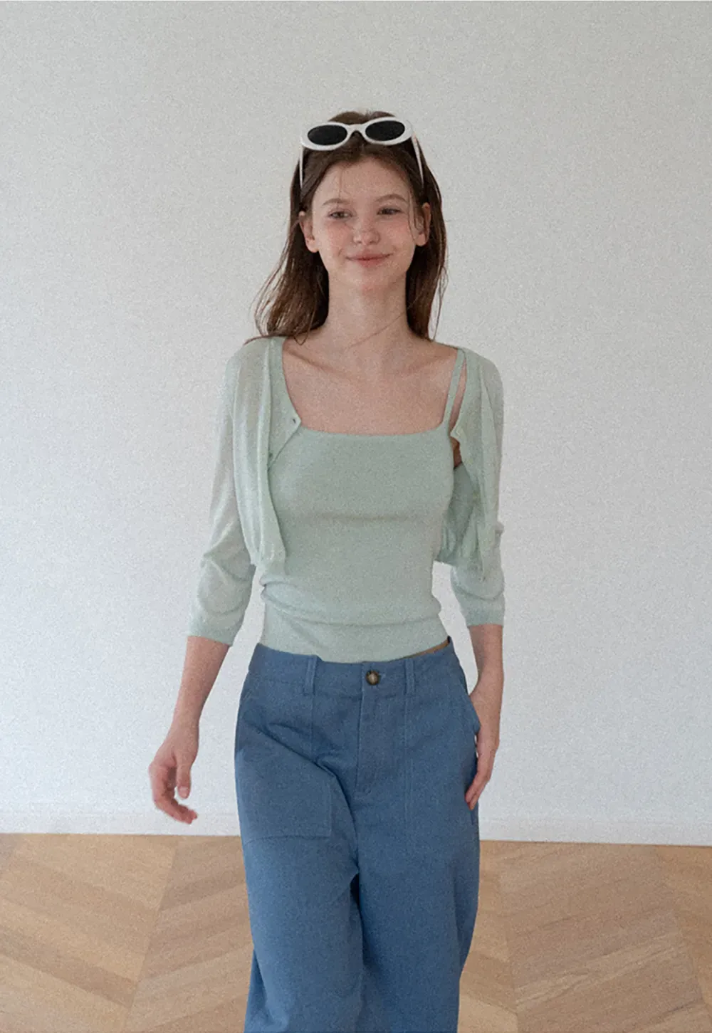 High Waist Wide Leg Pleated Casual Pants