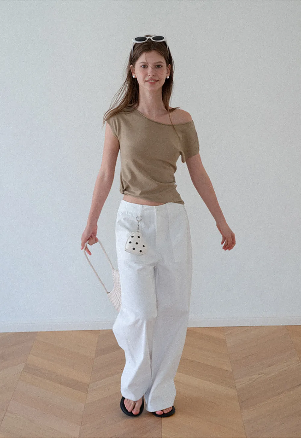 High Waist Wide Leg Pleated Casual Pants