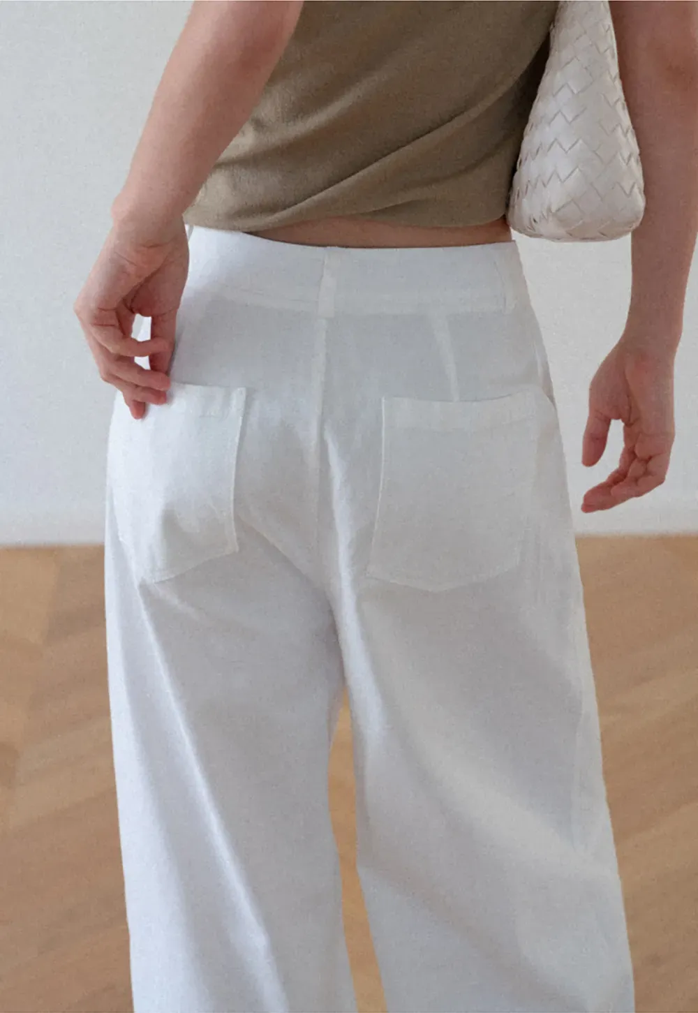 High Waist Wide Leg Pleated Casual Pants