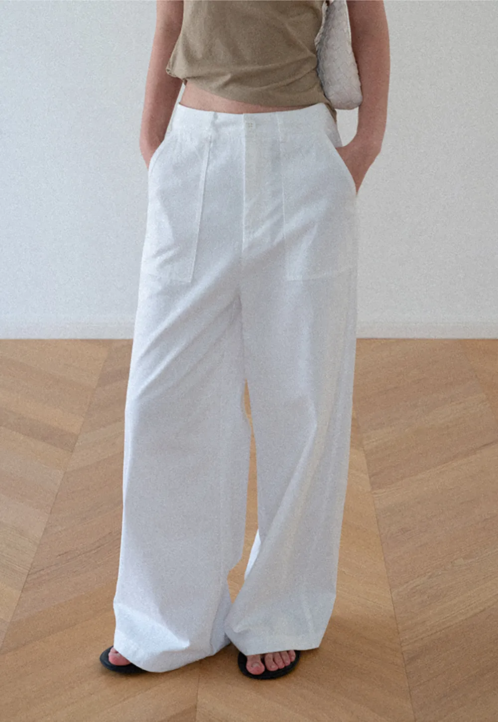 High Waist Wide Leg Pleated Casual Pants