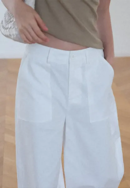High Waist Wide Leg Pleated Casual Pants