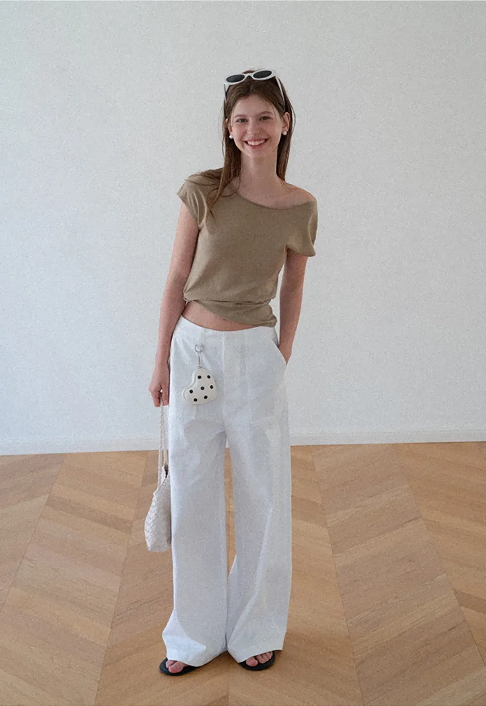 High Waist Wide Leg Pleated Casual Pants