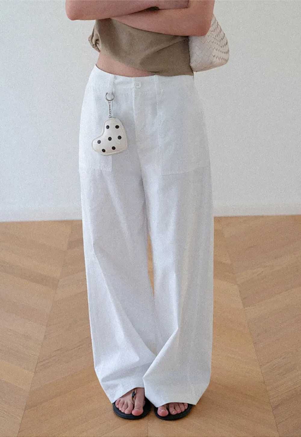 High Waist Wide Leg Pleated Casual Pants