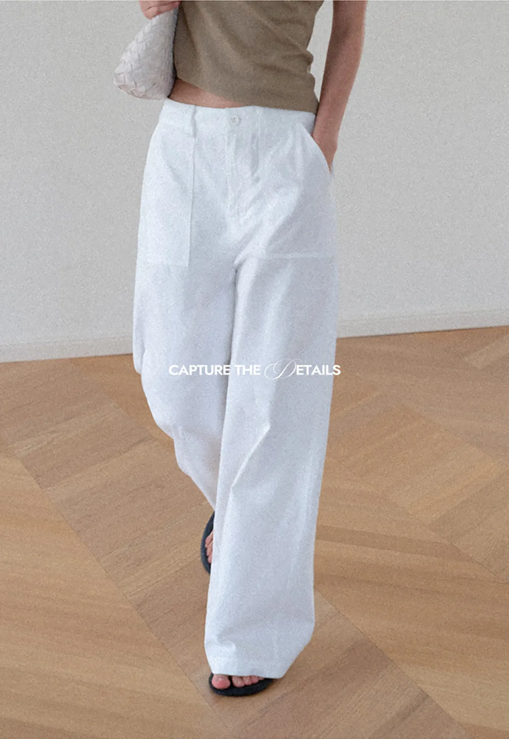 High Waist Wide Leg Pleated Casual Pants