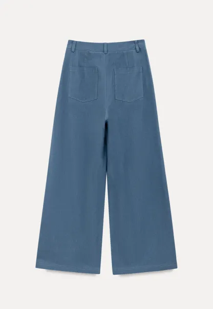 High Waist Wide Leg Pleated Casual Pants