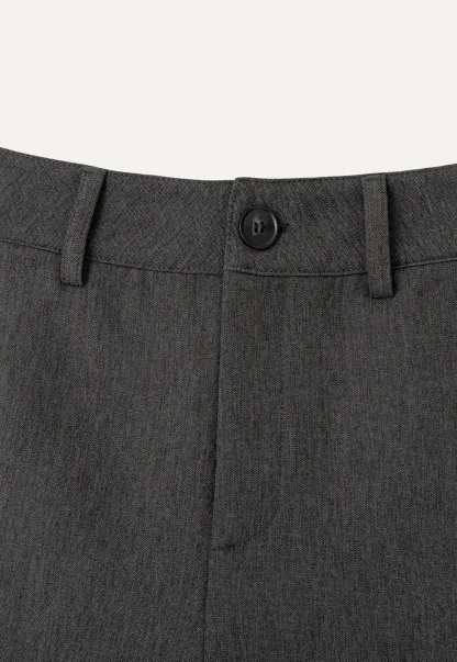 High Waist Cuffed Tailored Shorts