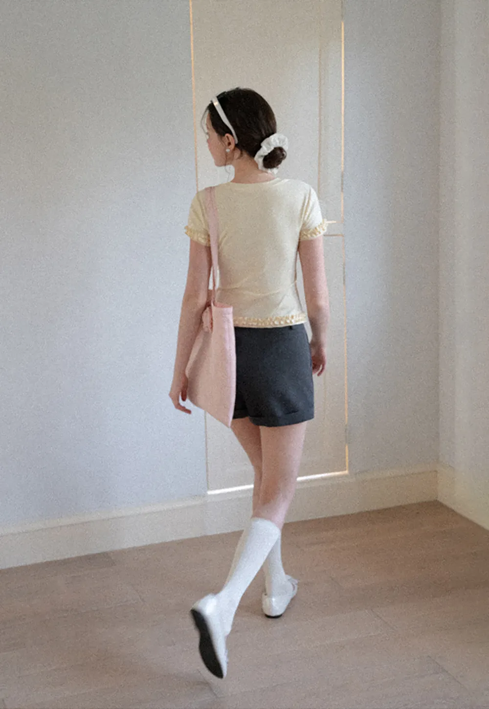 High Waist Cuffed Tailored Shorts
