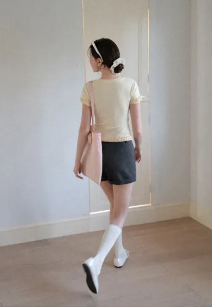 High Waist Cuffed Tailored Shorts