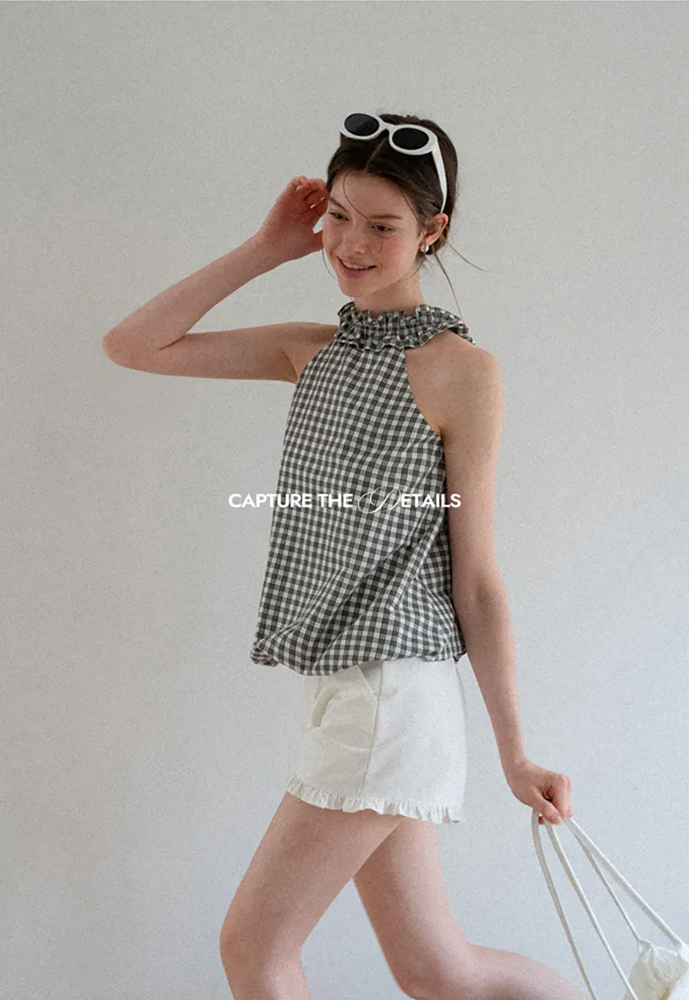 Ruffled Hem High Waist Shorts