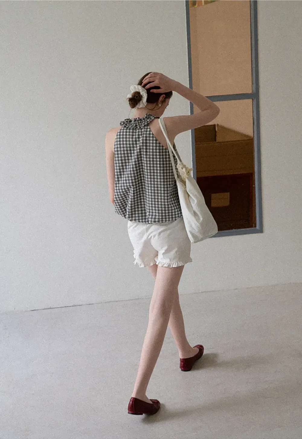 Ruffled Hem High Waist Shorts