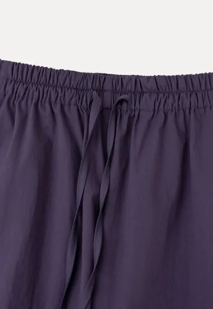 Elastic Waist Drawstring Wide Leg Casual Pants